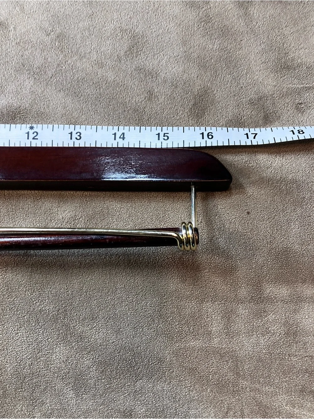 Nordstrom Mahogany Wooden Suit and Pant Hangers with Gold Logo